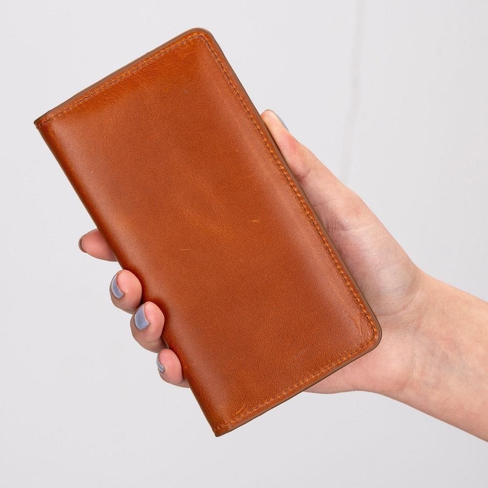 Calvina Universal-Geldbörse aus echtem Leder, 6,2 Zoll