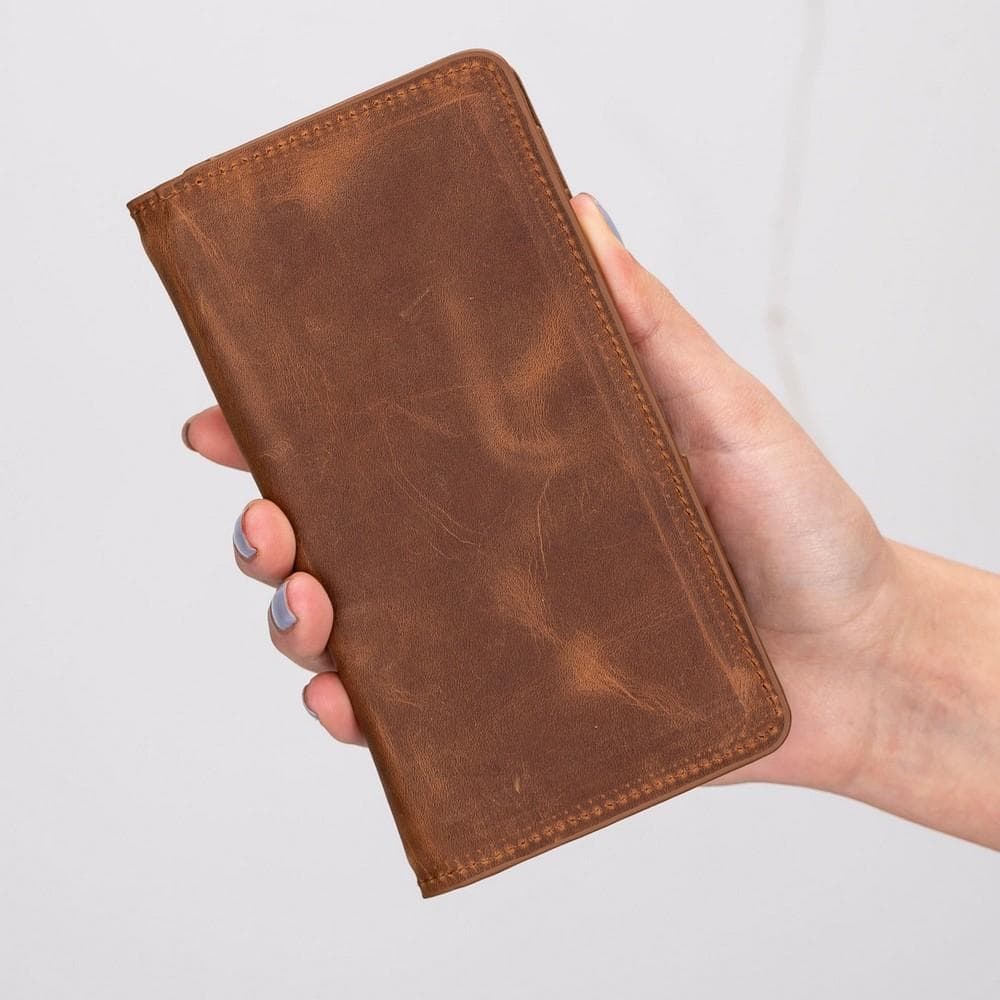 Calvina Universal-Geldbörse aus echtem Leder, 6,2 Zoll