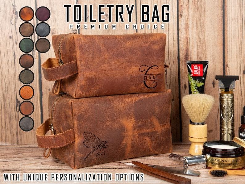 Eve Kosmetiktasche aus echtem Leder