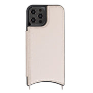 Saff iPhone 12 Hülle aus echtem Leder mit Umhängegurt