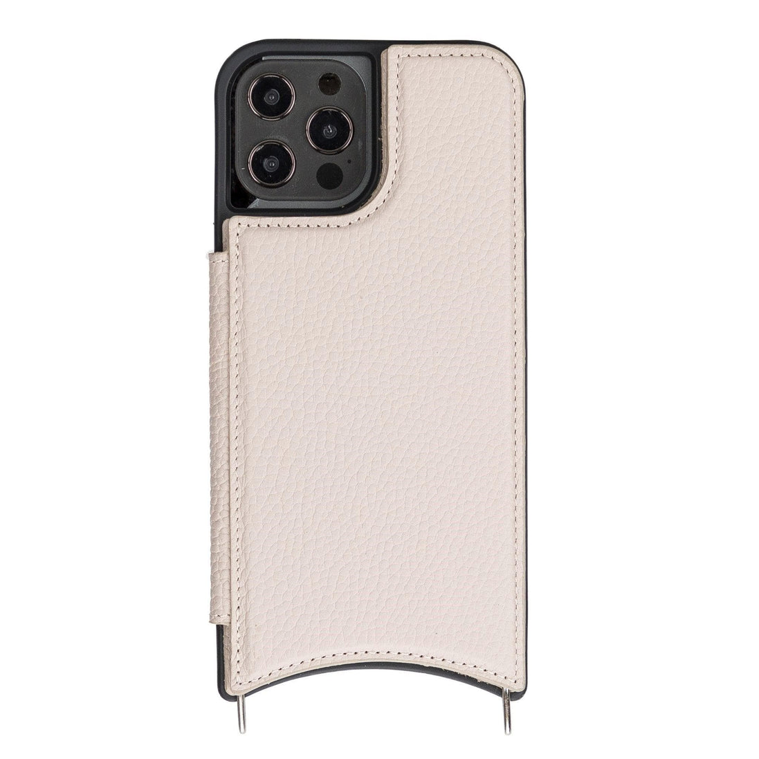 Saff iPhone 12 Hülle aus echtem Leder mit Umhängegurt