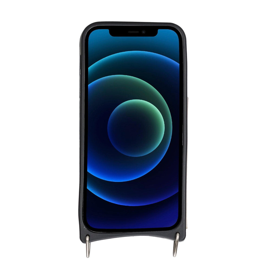 Saff iPhone 12 Hülle aus echtem Leder mit Umhängegurt