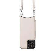 Saff iPhone 12 Hülle aus echtem Leder mit Umhängegurt