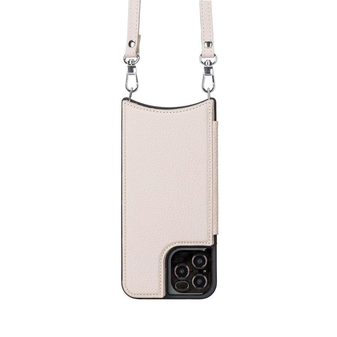 Saff iPhone 12 Hülle aus echtem Leder mit Umhängegurt