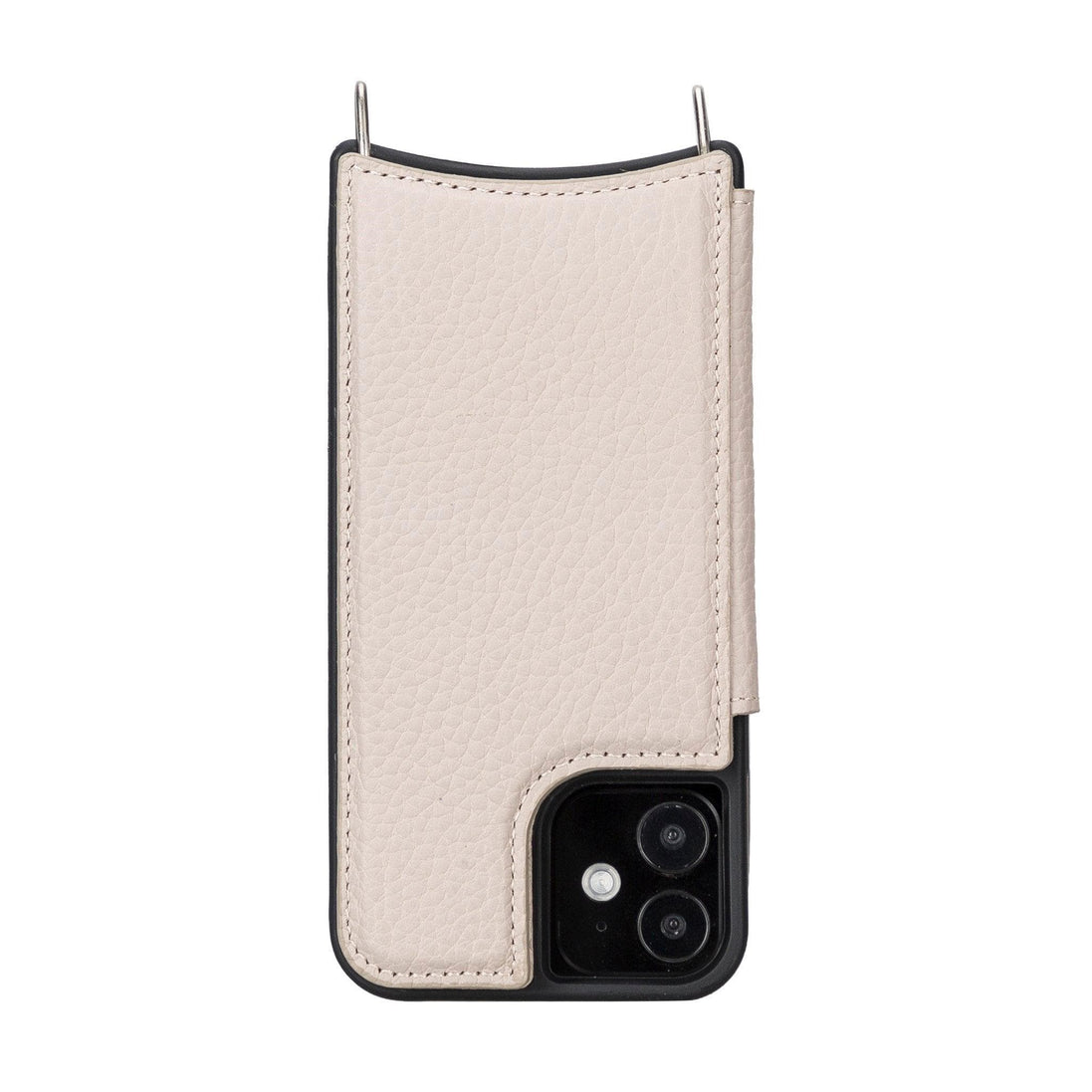 Saff iPhone 12 Hülle aus echtem Leder mit Umhängegurt