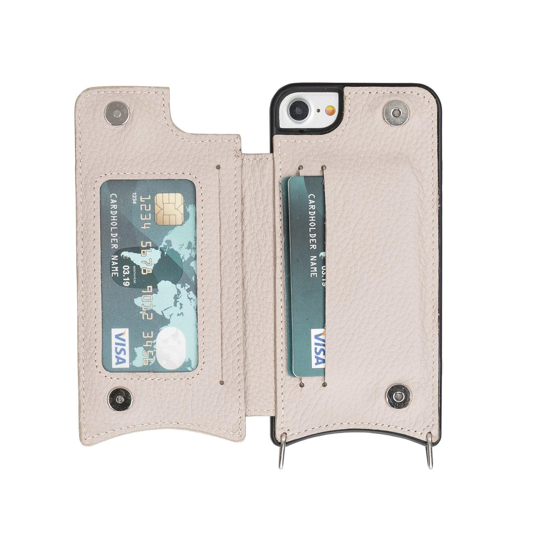Saff iPhone SE/8/7 Serie Echtlederhülle mit Tragegurt - SAFF UFW