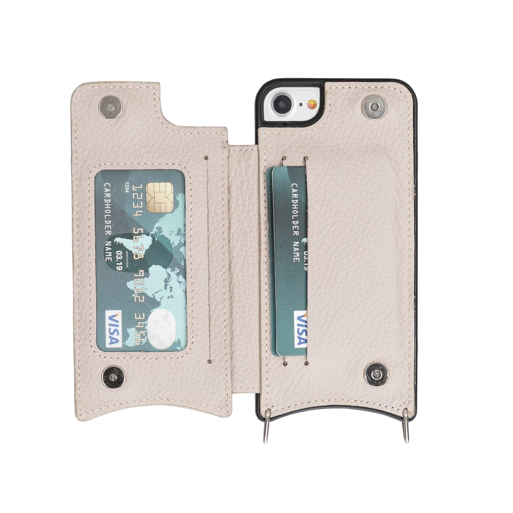 Saff iPhone SE/8/7 Serie Echtlederhülle mit Tragegurt - SAFF UFW