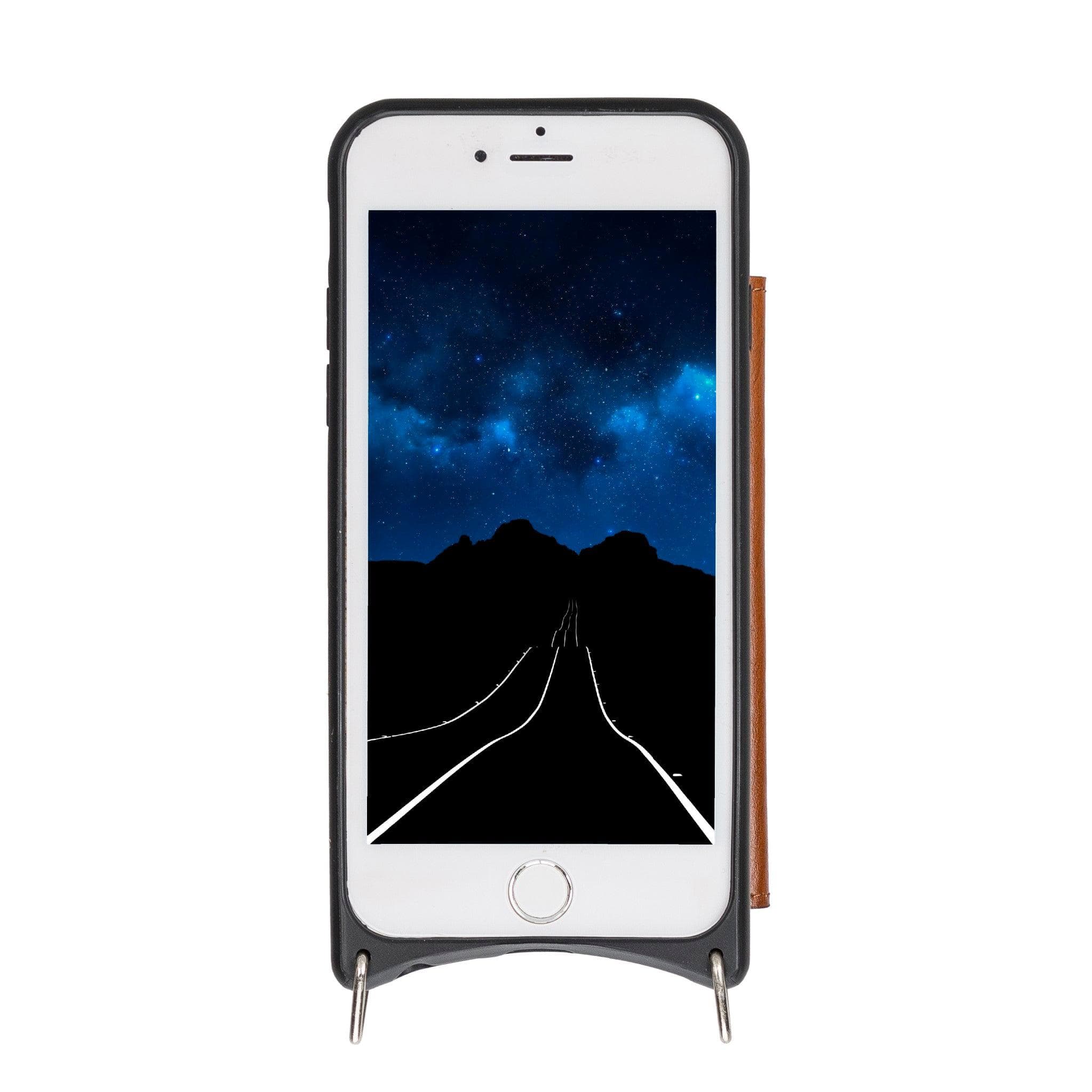 Saff iPhone SE/8/7 Serie Echtlederhülle mit Tragegurt - SAFF UFW