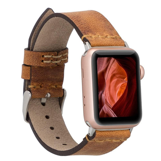 BA7-Stil Echtleder-Apple-Watch-Armband 