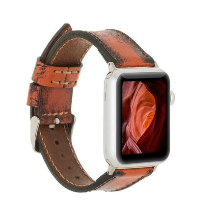 Klassisches Apple Watch-Armband aus echtem Leder 
