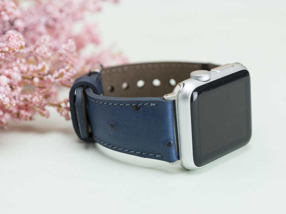 Klassisches Apple Watch-Armband aus echtem Leder 
