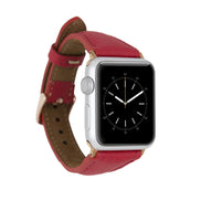 Klassisches, schlankes Apple Watch-Armband aus echtem Leder 