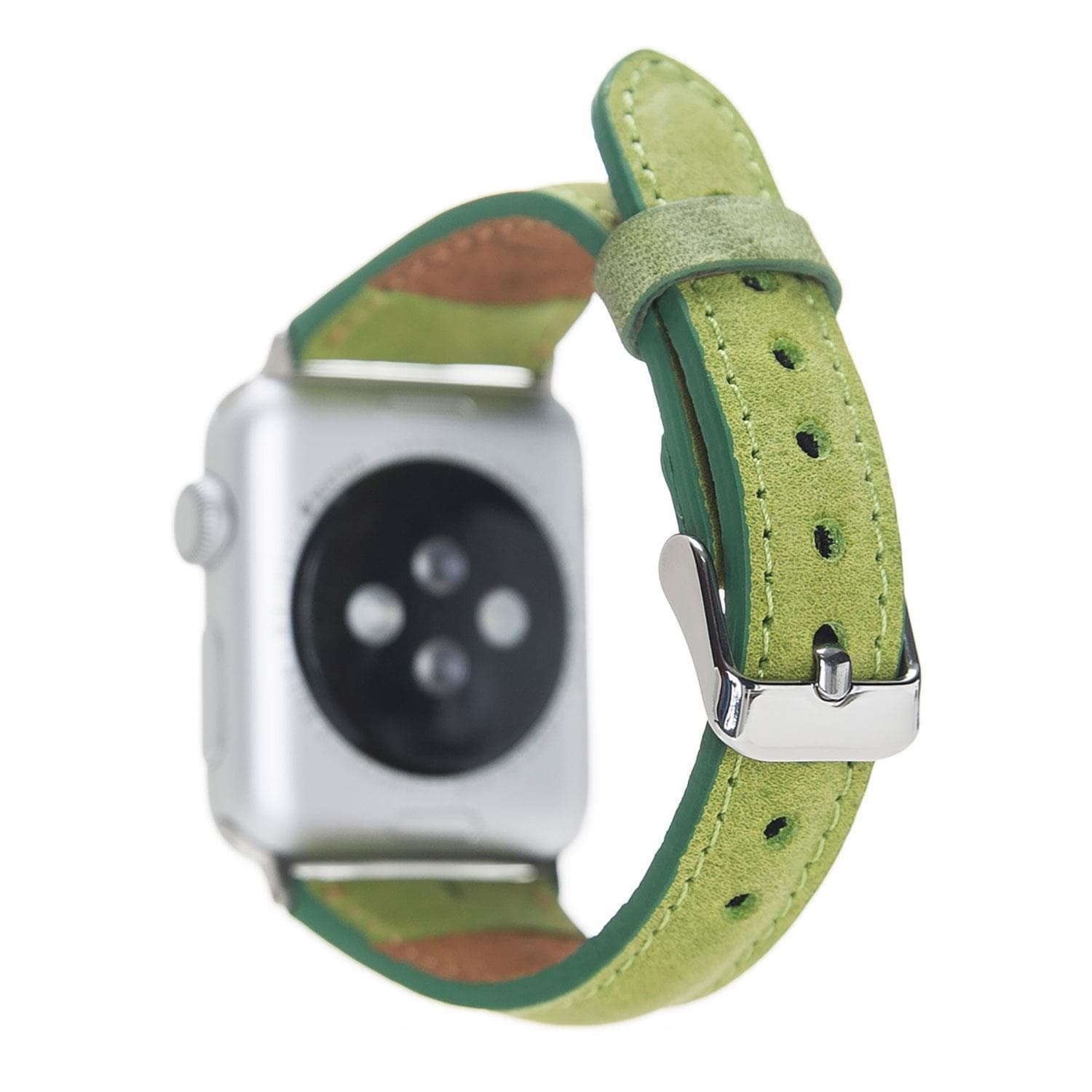 Klassisches, schlankes Apple Watch-Armband aus echtem Leder 