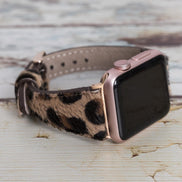 Klassisches, schlankes Apple Watch-Armband aus echtem Leder 