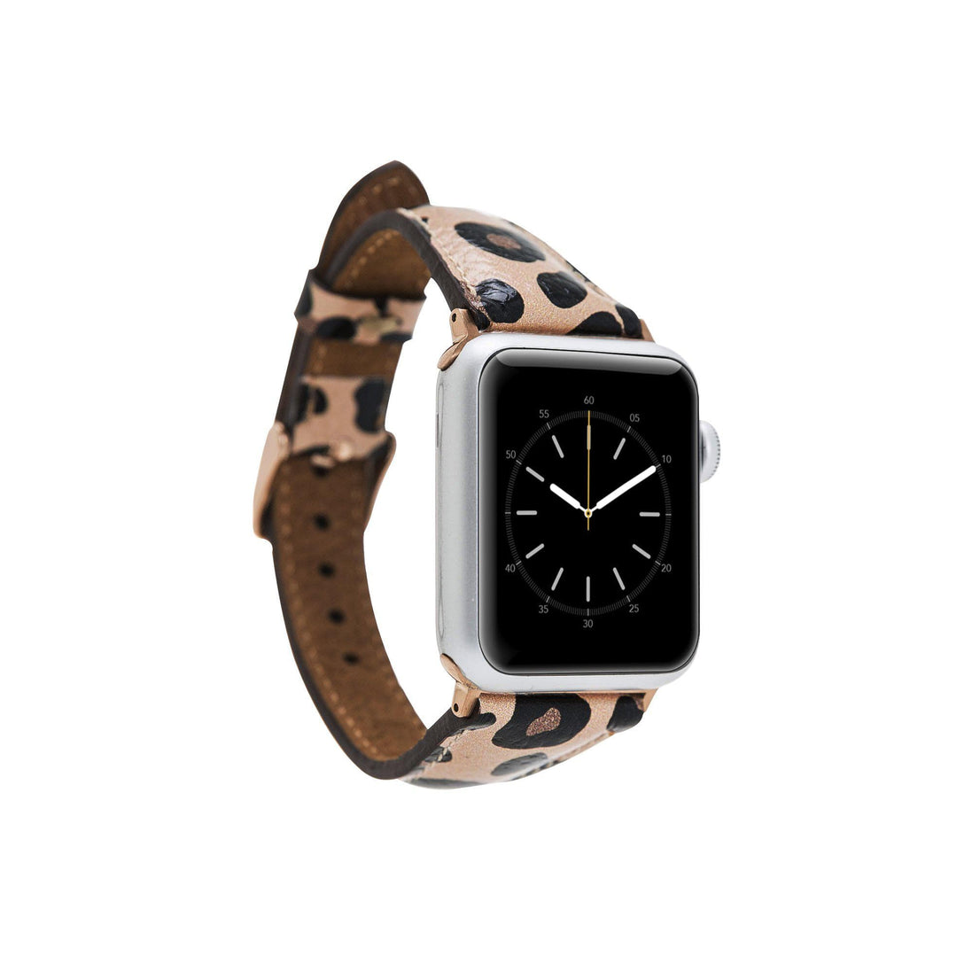 Klassisches, schlankes Apple Watch-Armband aus echtem Leder 