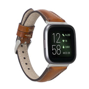 Klassisches, schlankes Apple Watch-Armband aus echtem Leder 