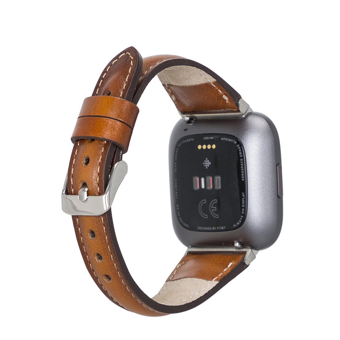 Klassisches, schlankes Apple Watch-Armband aus echtem Leder 