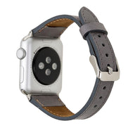 Klassisches, schlankes Apple Watch-Armband aus echtem Leder 