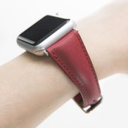 Klassisches, schlankes Apple Watch-Armband aus echtem Leder 
