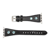 Klassisches, schlankes Apple Watch-Armband aus echtem Leder 