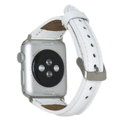Klassisches, schlankes Apple Watch-Armband aus echtem Leder 