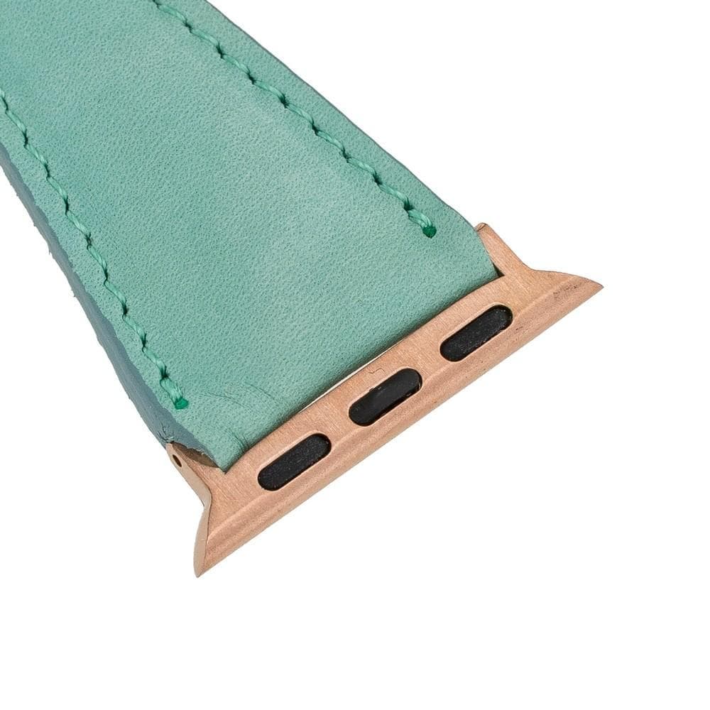 Klassisches, schlankes Apple Watch-Armband aus echtem Leder 