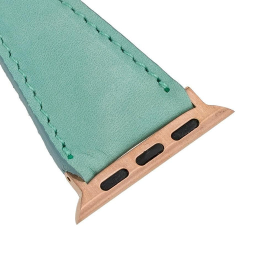 Klassisches, schlankes Apple Watch-Armband aus echtem Leder 