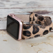 Klassisches, schlankes Apple Watch-Armband aus echtem Leder 
