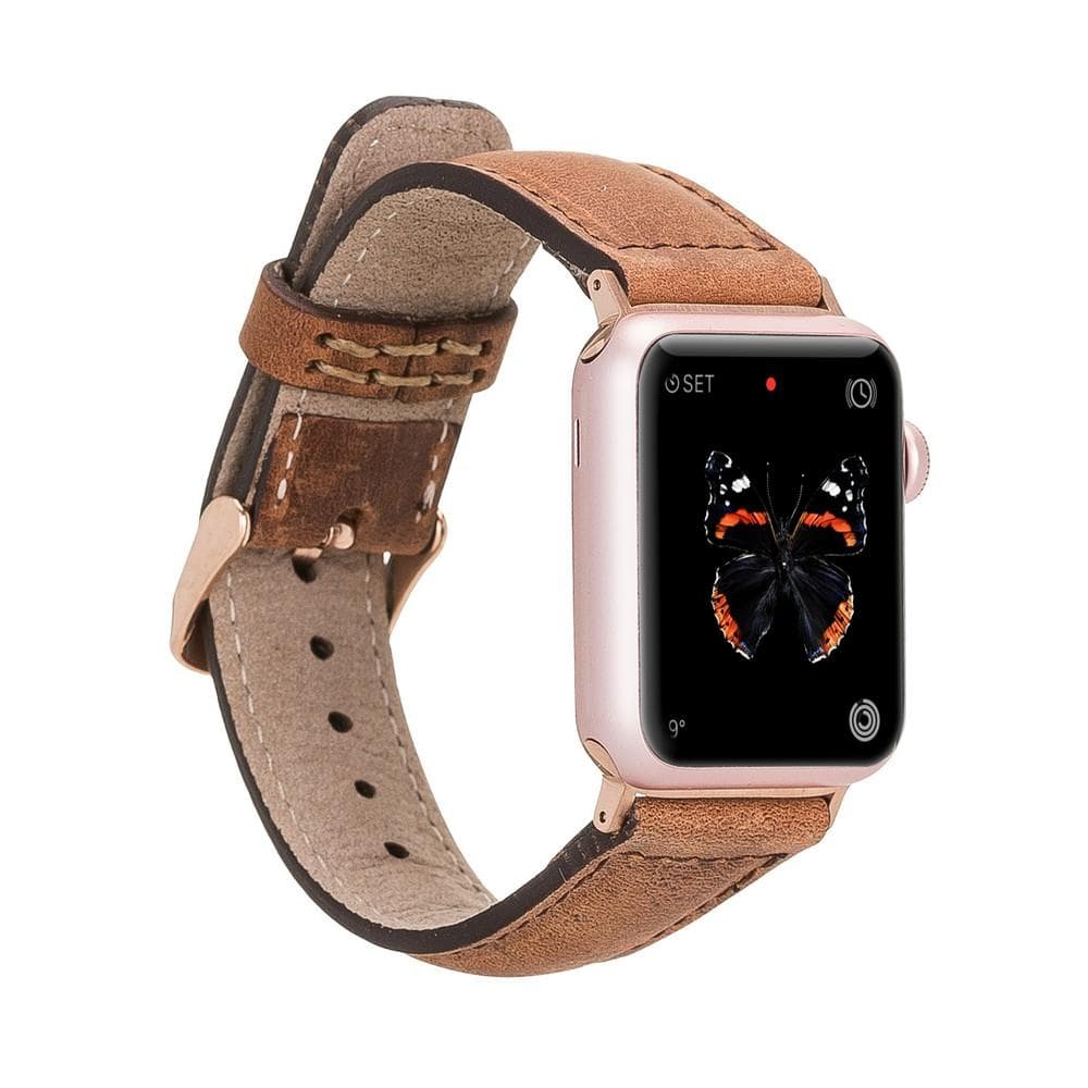 Klassisches Apple Watch-Armband aus echtem Leder 