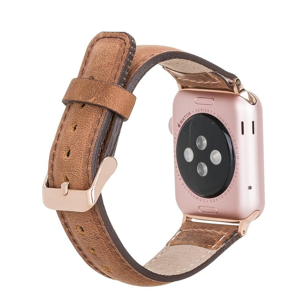 Klassisches Apple Watch-Armband aus echtem Leder 