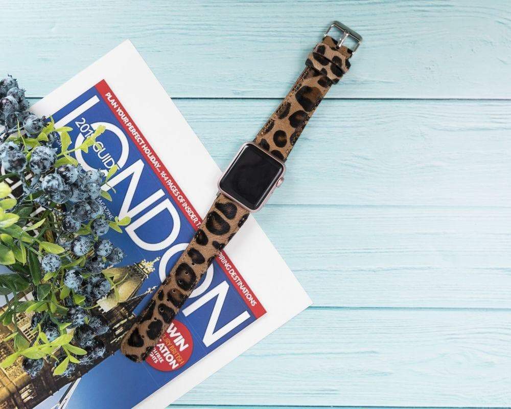 Klassisches Apple Watch-Armband aus echtem Leder 