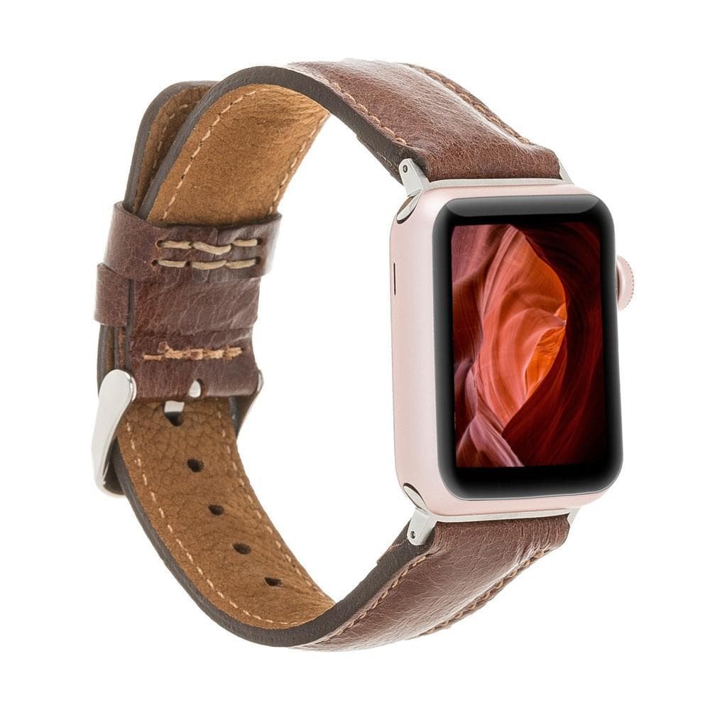 Klassisches Apple Watch-Armband aus echtem Leder 