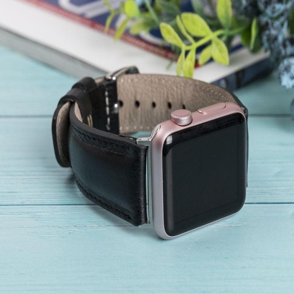 Klassisches Apple Watch-Armband aus echtem Leder 
