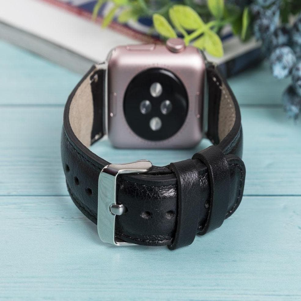 Klassisches Apple Watch-Armband aus echtem Leder 