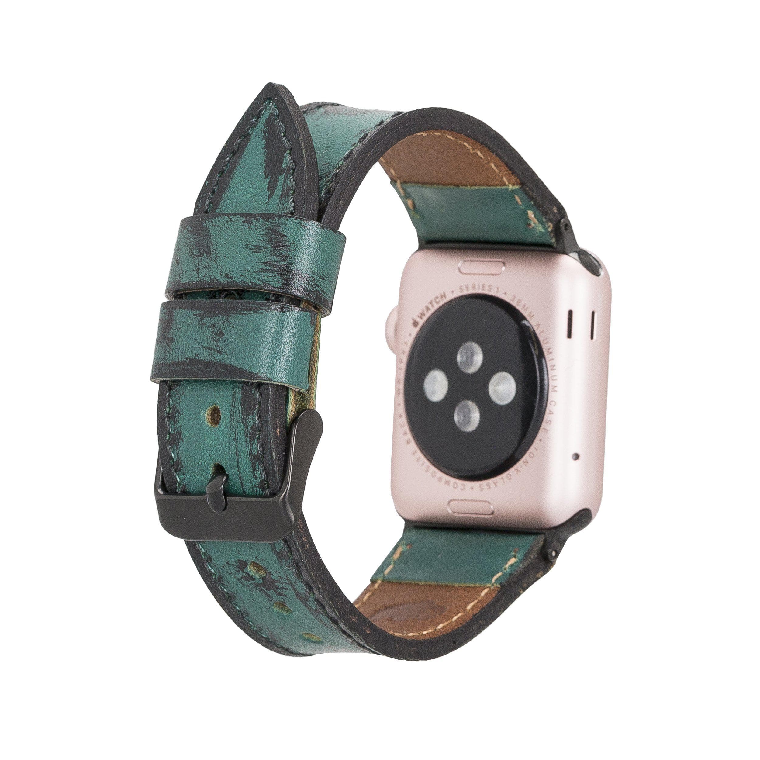 Klassisches Apple Watch-Armband aus echtem Leder 