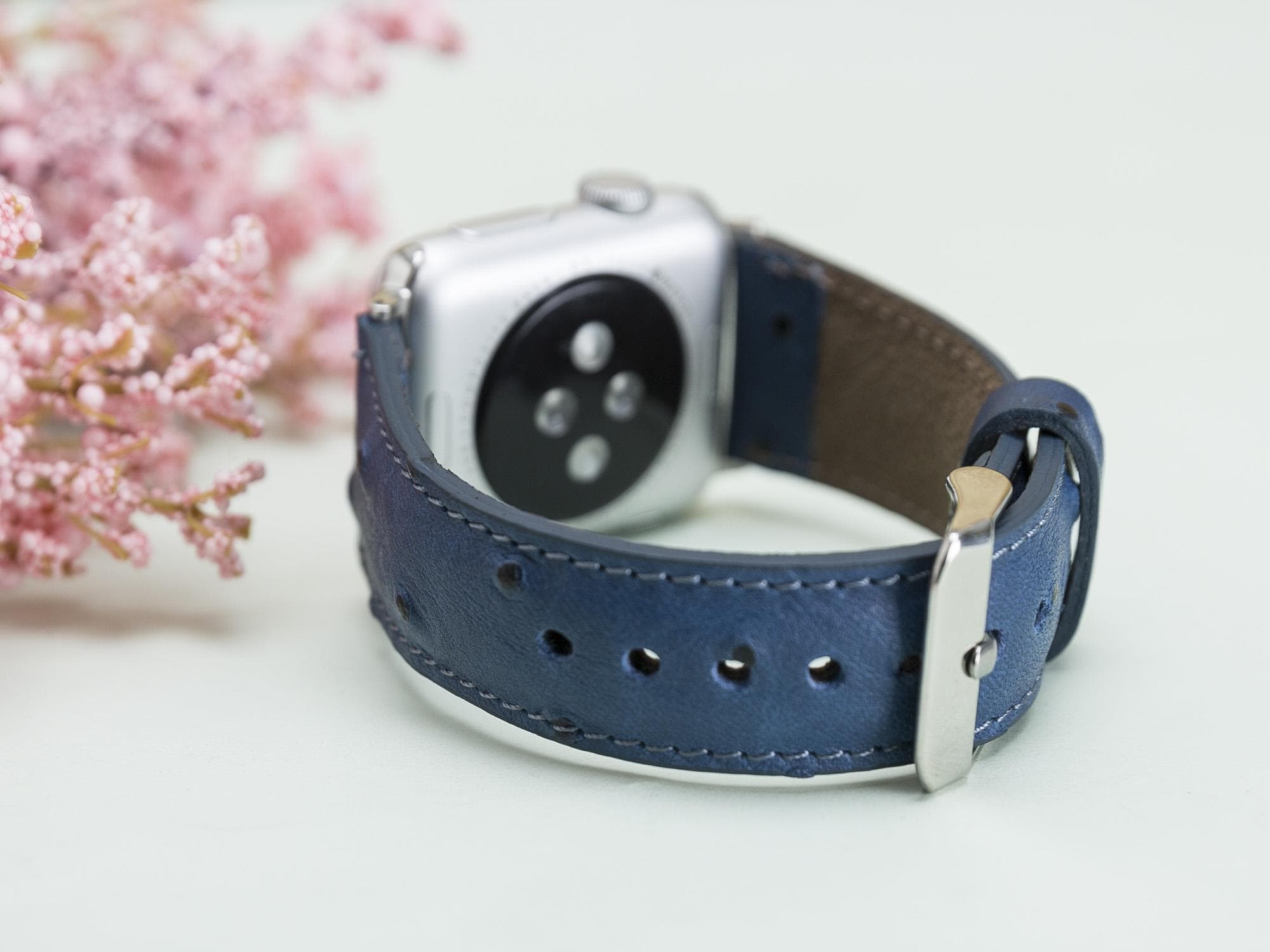 Klassisches Apple Watch-Armband aus echtem Leder 