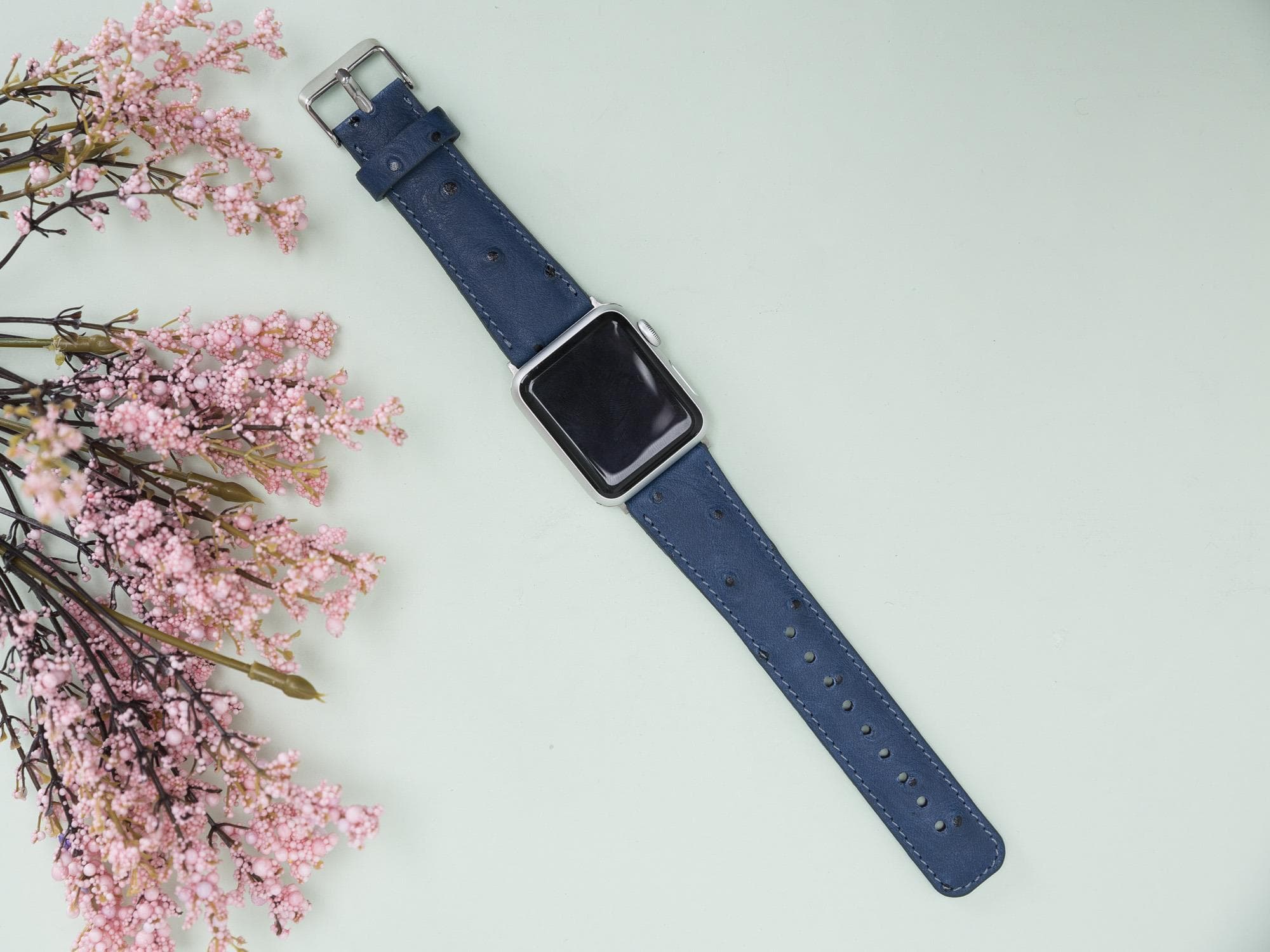 Klassisches Apple Watch-Armband aus echtem Leder 
