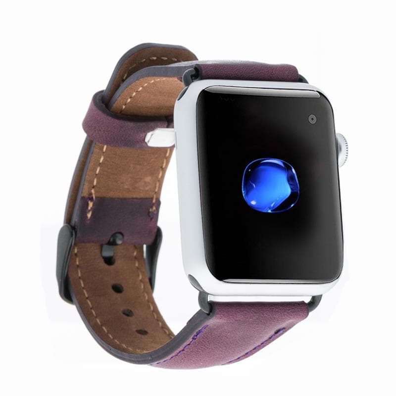 Klassisches Apple Watch-Armband aus echtem Leder 