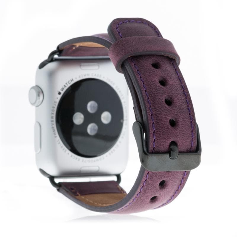 Klassisches Apple Watch-Armband aus echtem Leder 