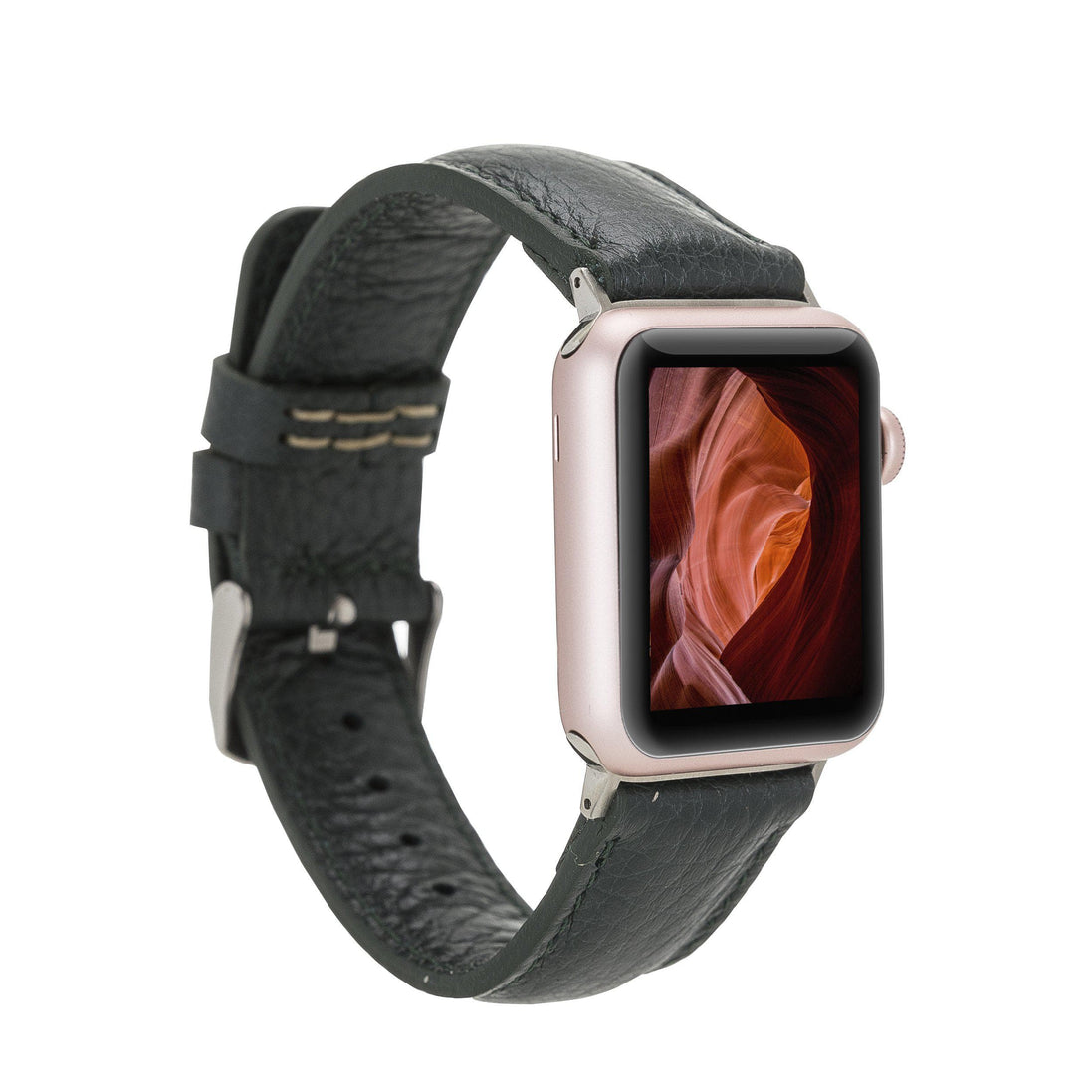 Klassisches Apple Watch-Armband aus echtem Leder 