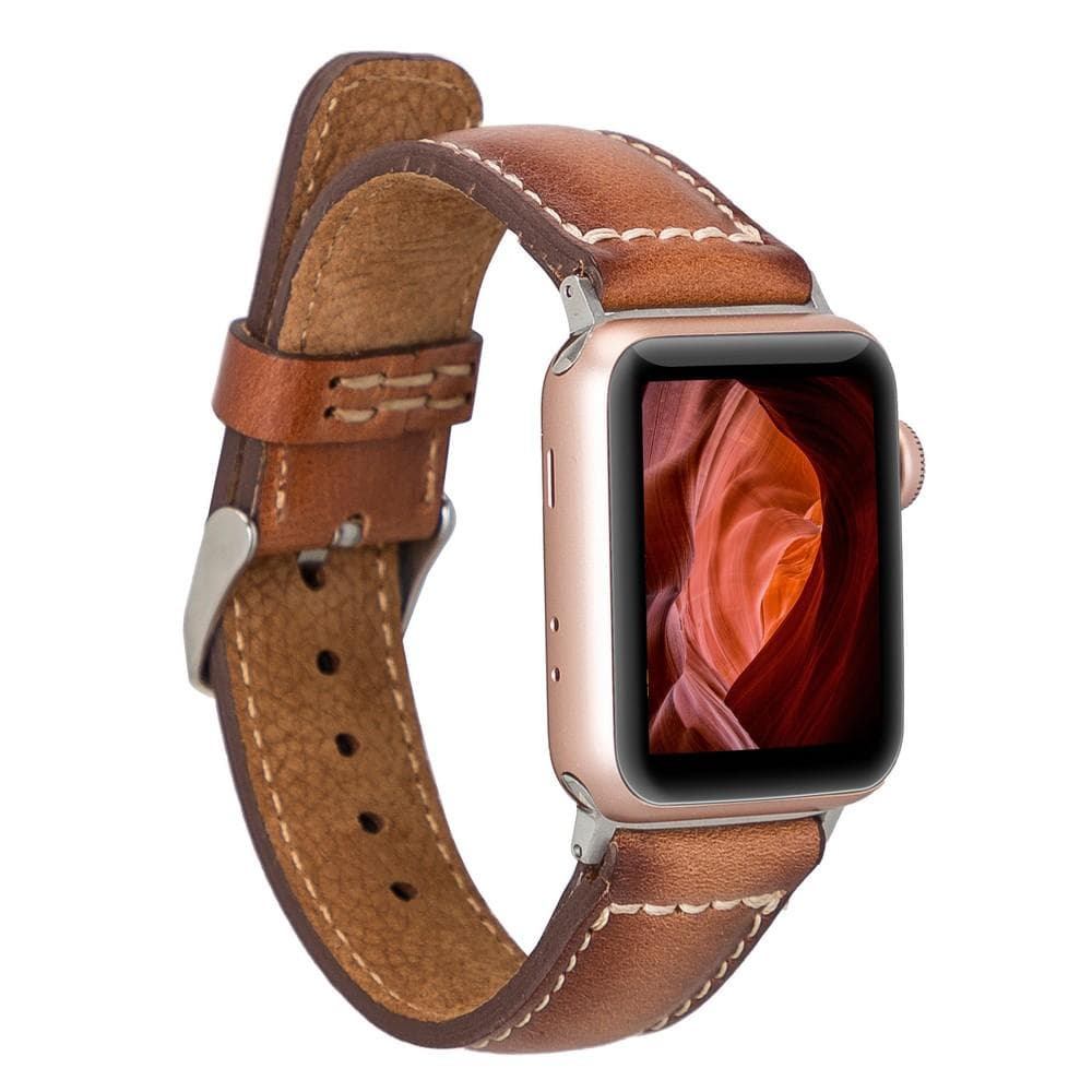Klassisches Apple Watch-Armband aus echtem Leder 
