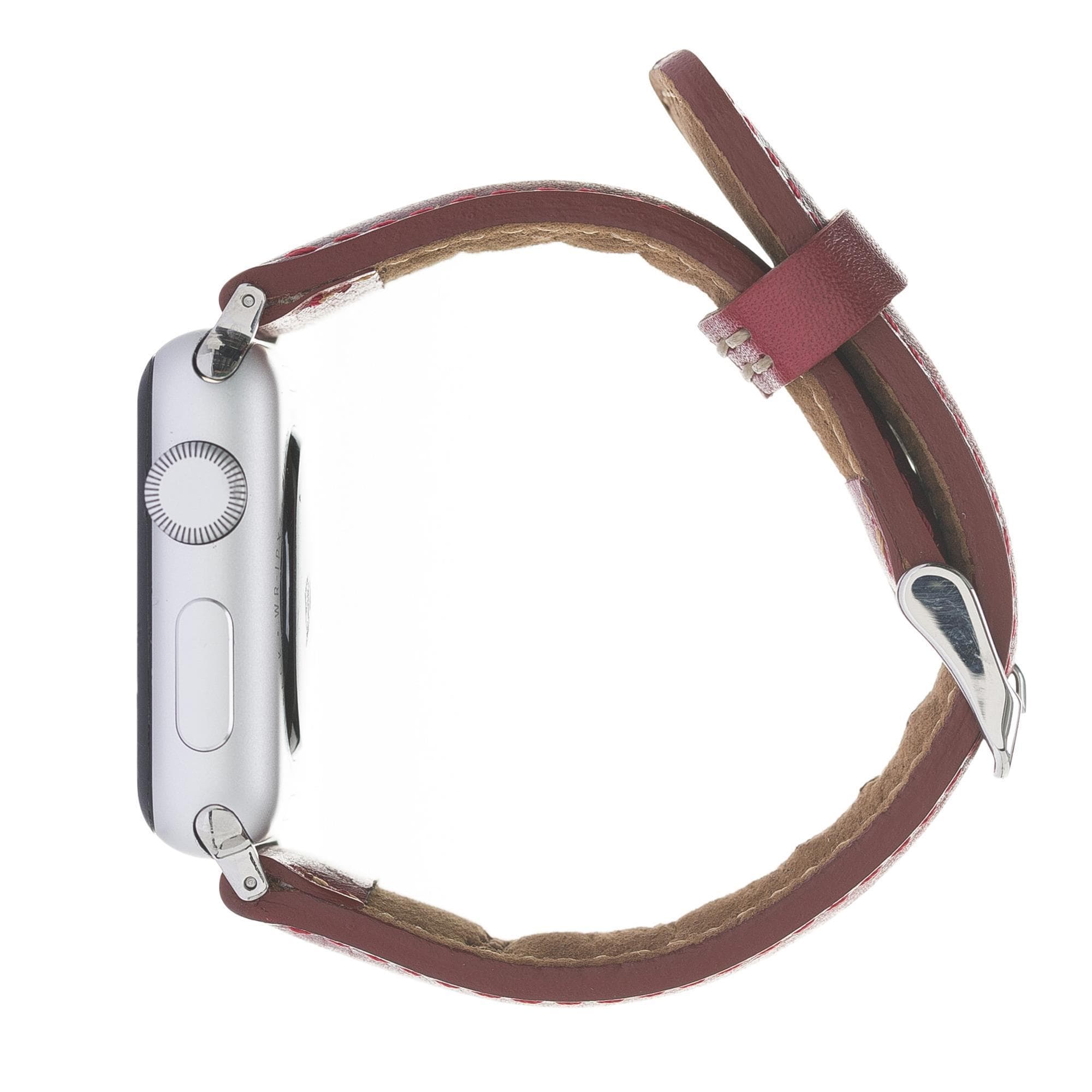 Klassisches Apple Watch-Armband aus echtem Leder 