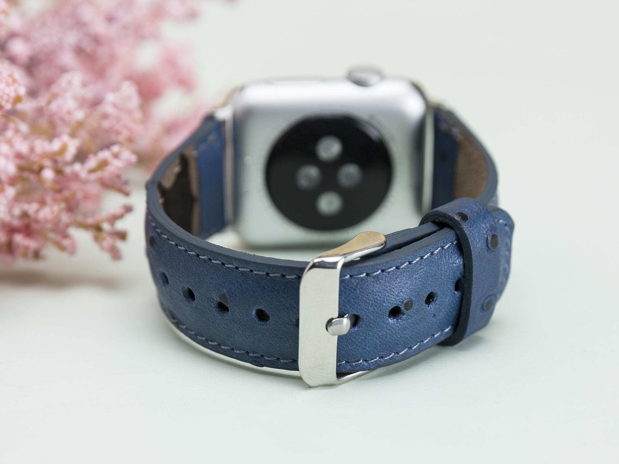 Klassisches Apple Watch-Armband aus echtem Leder 