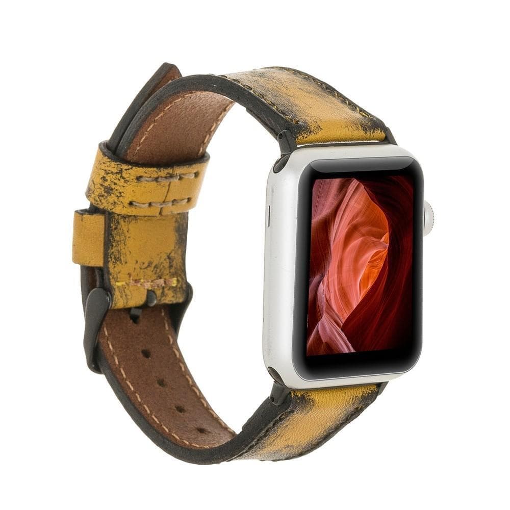 Klassisches Apple Watch-Armband aus echtem Leder 