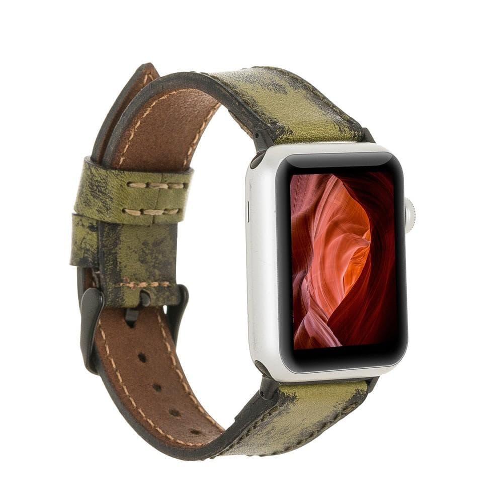 Klassisches Apple Watch-Armband aus echtem Leder 