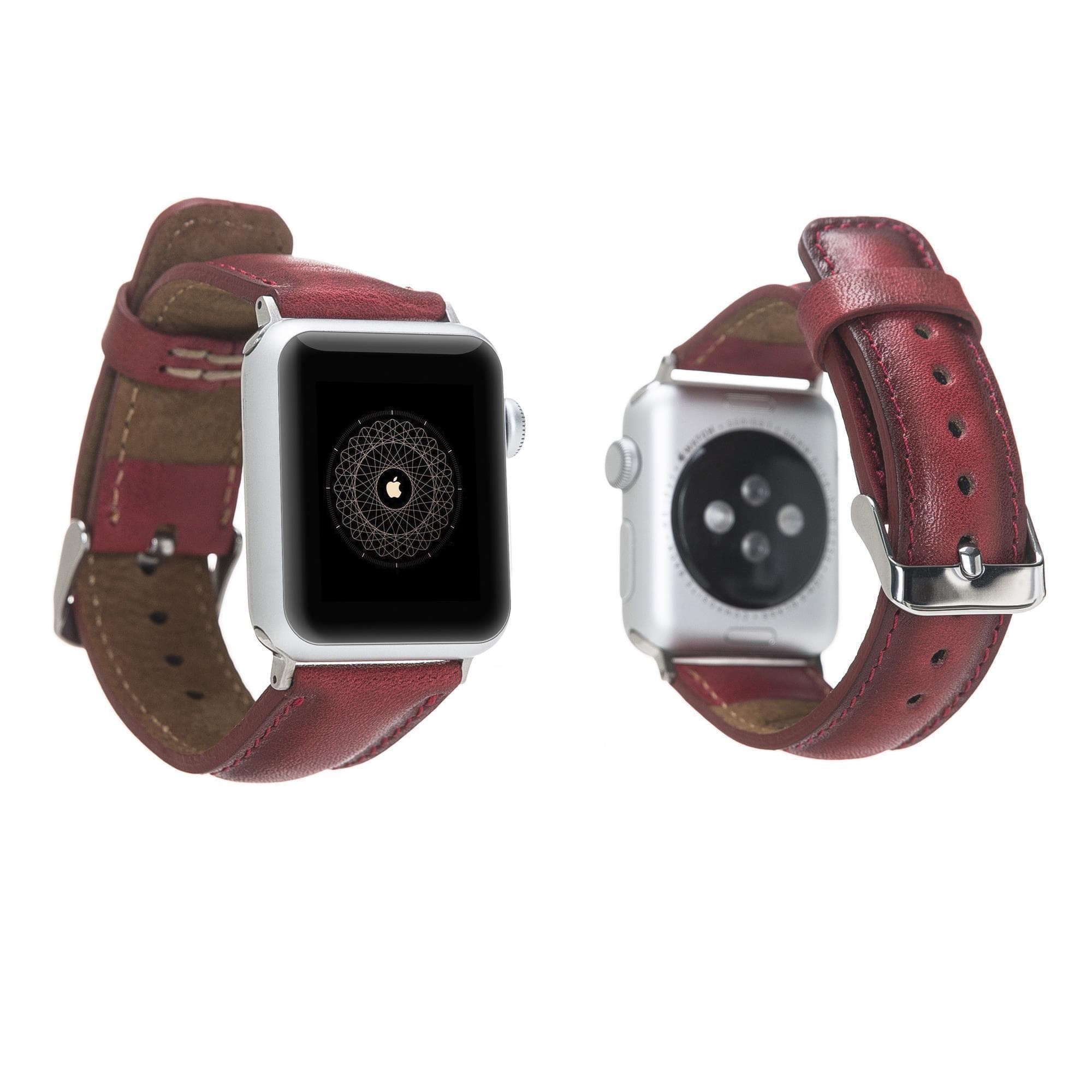 Klassisches Apple Watch-Armband aus echtem Leder 