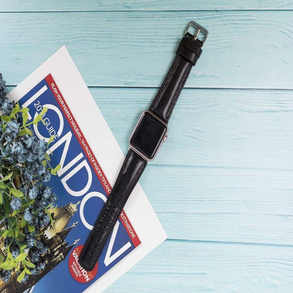 Klassisches Apple Watch-Armband aus echtem Leder 