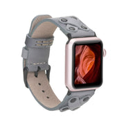 Lederarmbänder für Apple Watch / Kreuzdesign mit schwarzem Riemen
