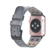 Lederarmbänder für Apple Watch / Kreuzdesign mit schwarzem Riemen
