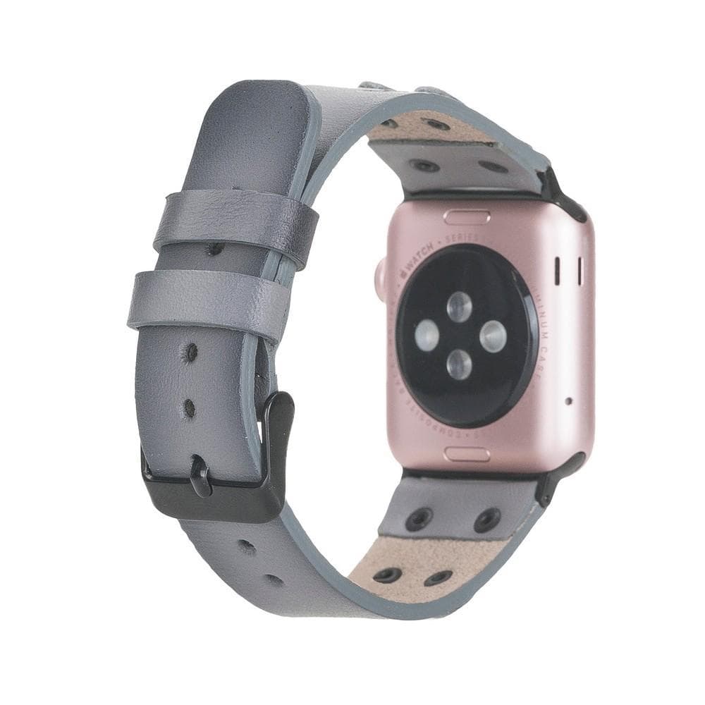 Lederarmbänder für Apple Watch / Kreuzdesign mit schwarzem Riemen